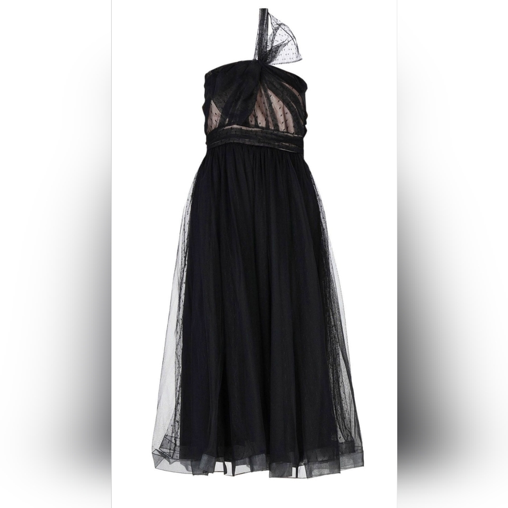 Valentino BRAND NEW never worn size 2 black tulle ankle length dress